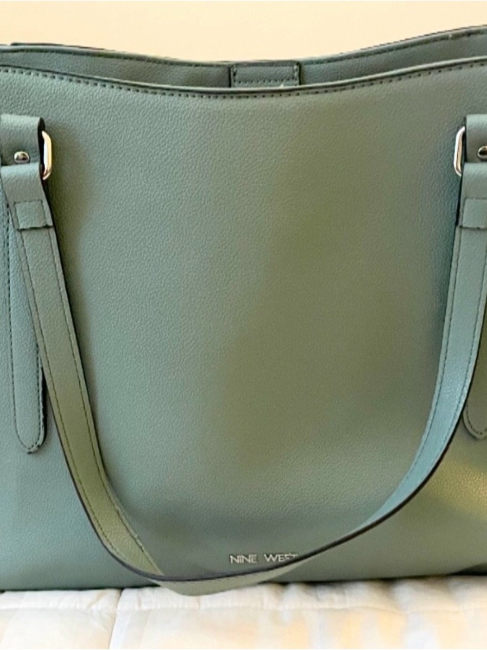 Nine West Mint Green Structured Tote